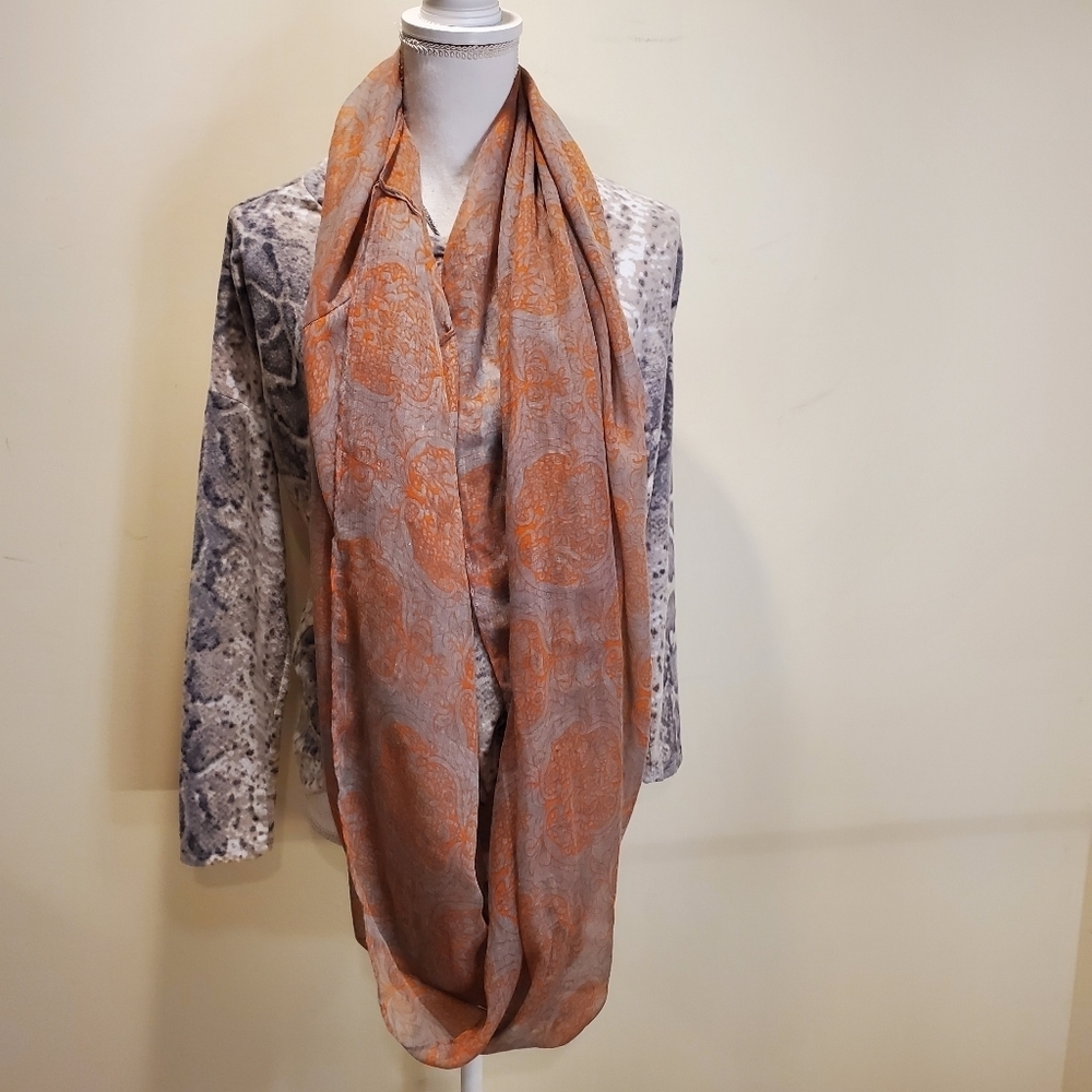 ORANGE pullover Infinity Scarf - Picture 2 of 6